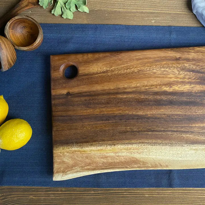 Live Edge Square End Cutting Board